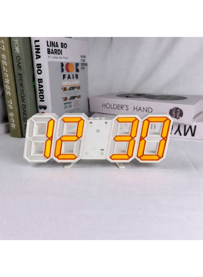 3D LED Digital Wall Clock – Time, Date & Temperature Display with Alarm, Auto Brightness & 12/24H Format - Image 5